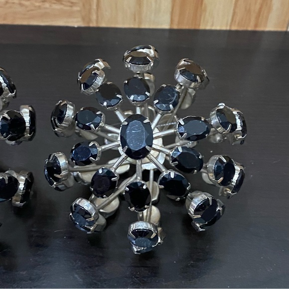 2 pcs Black Rhinestones Caged Ornate Christmas Tree Ornament - Picture 8 of 14